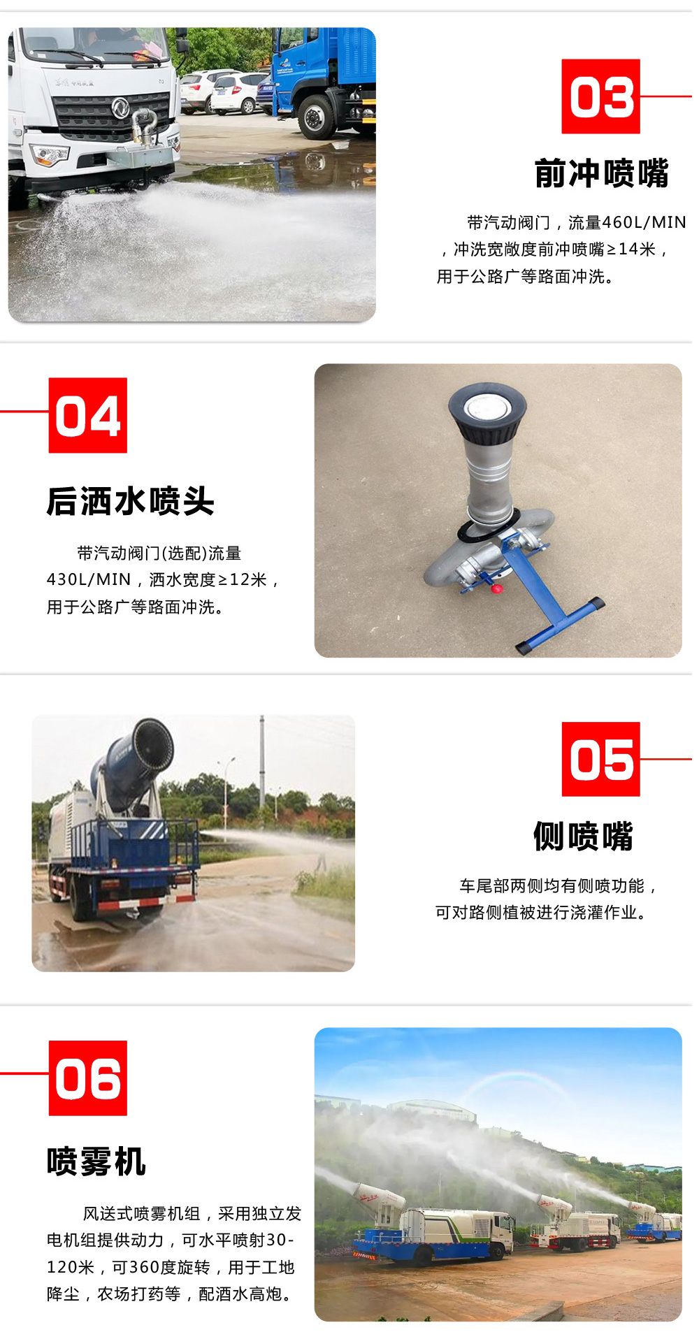 東風(fēng)天龍后八輪20噸噴霧車，國六綠化噴灑車